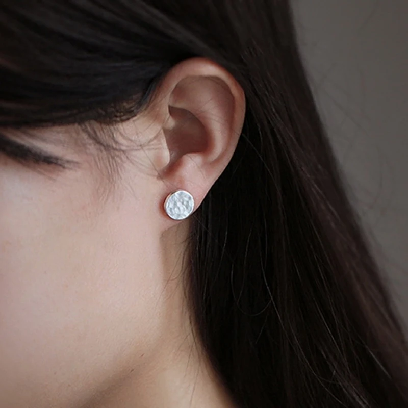 

Серьги-гвоздики из стерлингового серебра 925 пробы, винтажные, минималистичные, подарок на день рождения, Женские Ювелирные украшения