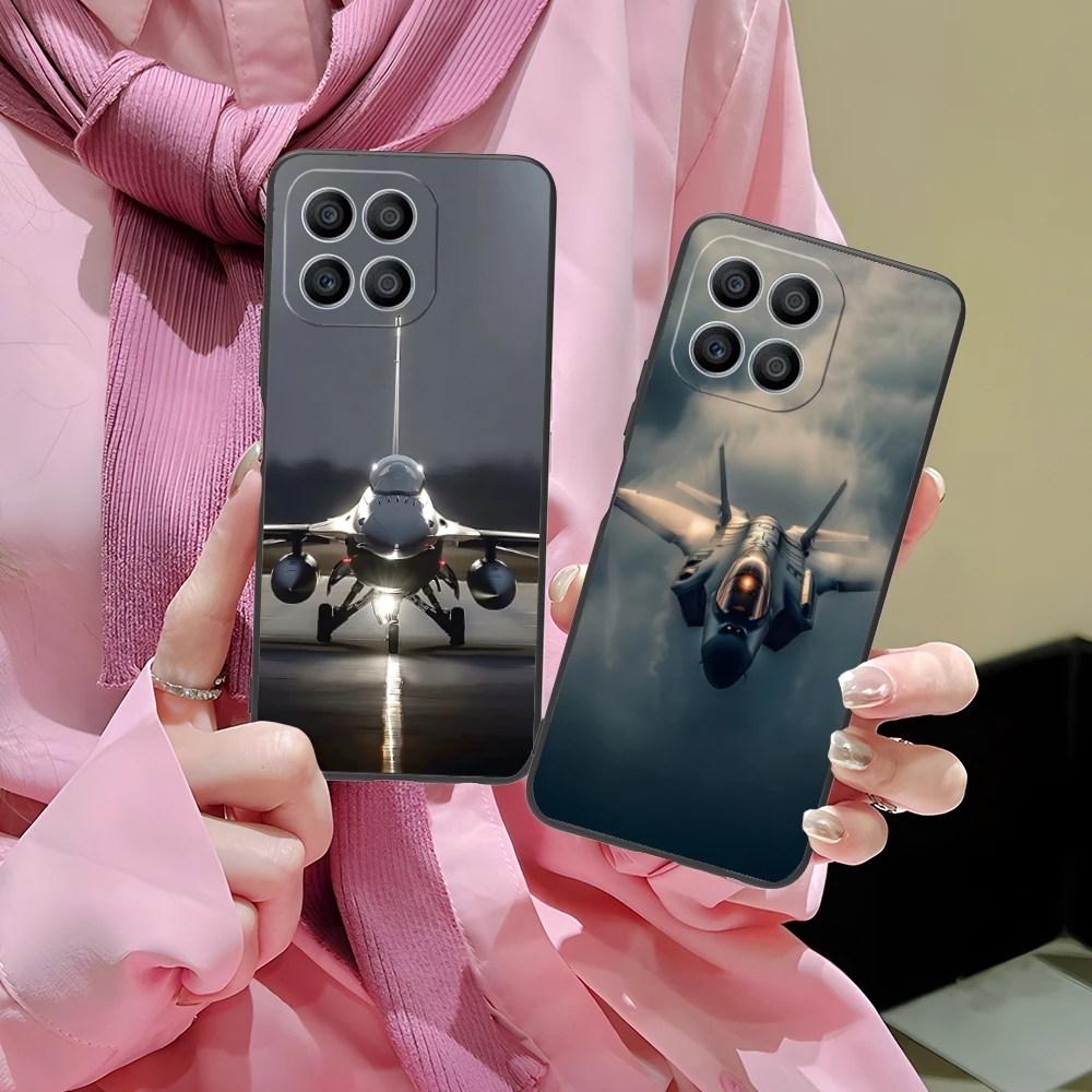 Чехол для мобильного телефона AirForce Plane Huawei Honor 90 80 70 60 50 30 20 10 9 8 7 Pro S SE Lite 5G Черный