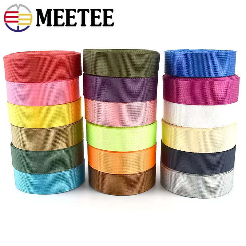 

5Meters 20-50mm Thick 1mm Nylon Webbing Trim Safety Belt Luggage Strap Ribbon DIY Bag Garment Webbings Tape Sewing Accessories