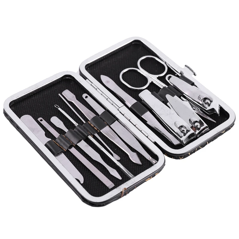 

12 In 1 Stainless Steel Nail Clipper Set Pedicure Manicure Tools Set Nail Care Nipper Cutter Cuticle Beauty Suit Kit