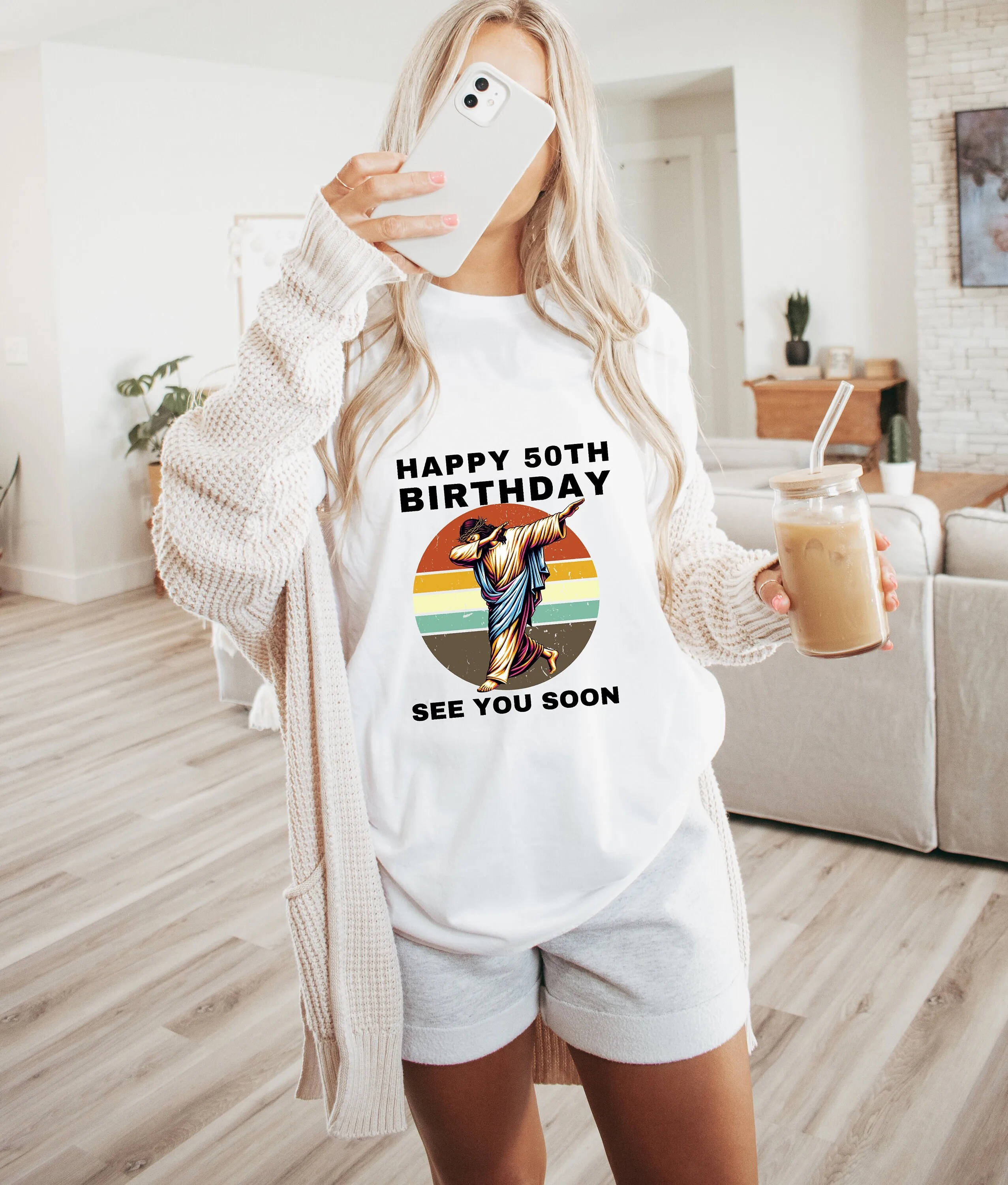 Футболка PEDRAZA Хлопок Happy 50Th Birthday