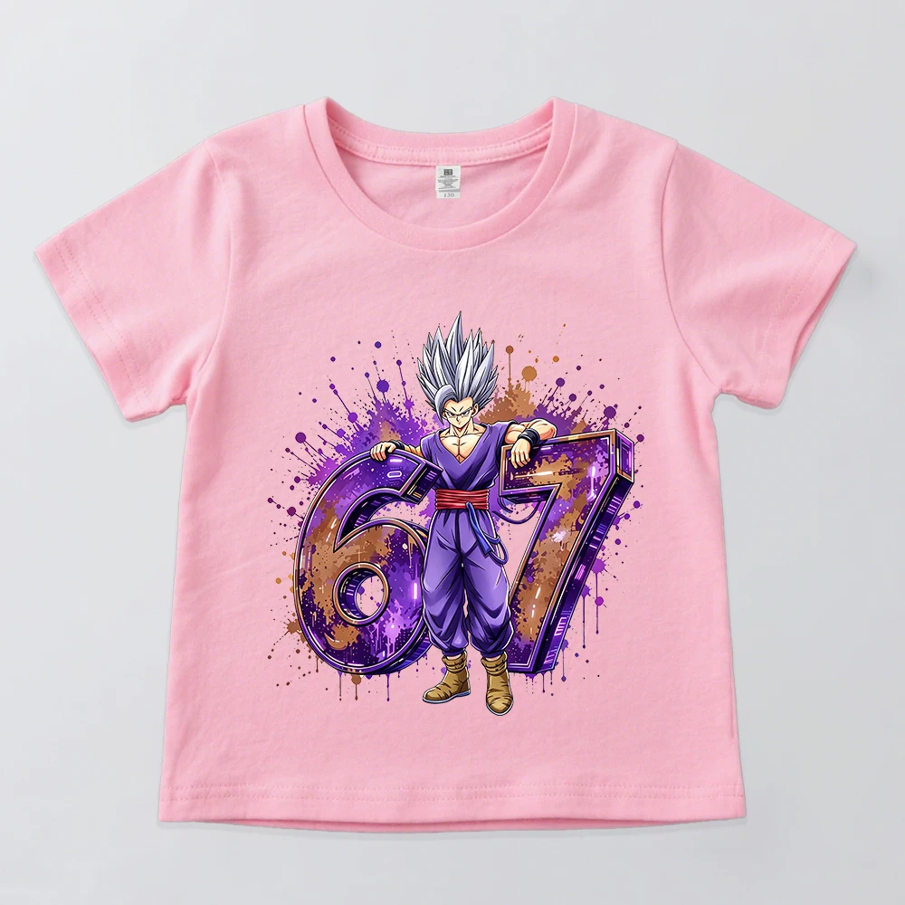 Фото Детская хлопковая футболка с принтом Dragon Ball Gohan 67, повседневный топ для детей и подростков, для мальчиков и девочек, на каждый день №4