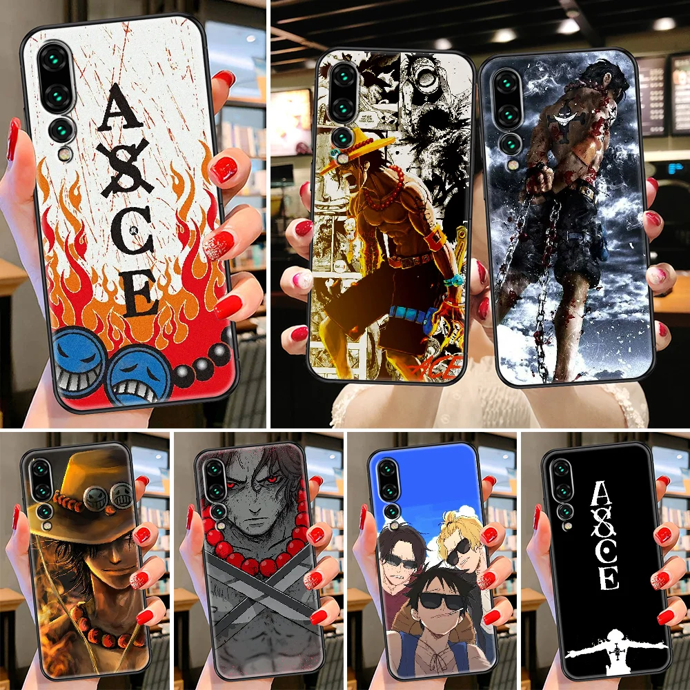

Portgas D Ace One Piece Phone case For Huawei P Mate P10 P20 P30 P40 10 20 Smart Z Pro Lite 2019 black tpu cover trend back soft