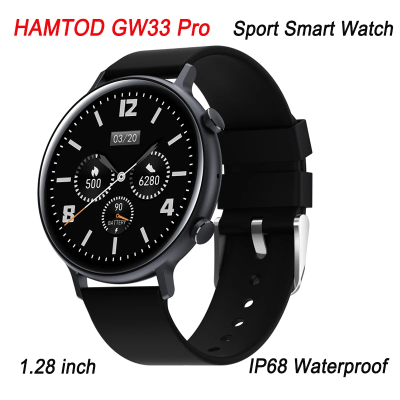 

HAMTOD GW33 Pro 1.28 inch TFT Screen Smart Watch IP68 Waterproof 200mAh 240*240 Support Bluetooth Call / Sleep Monitoring