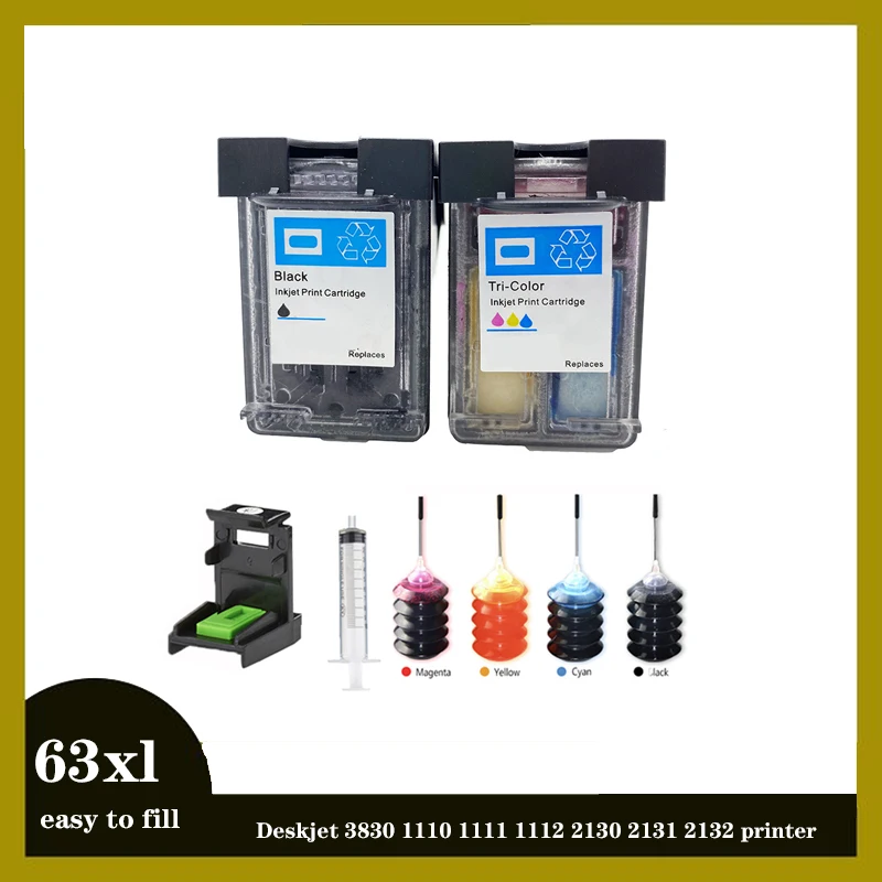 

Сменный картридж для принтера hp 63xl Deskjet 3830 1110 1111 1112 2130 2131 2132