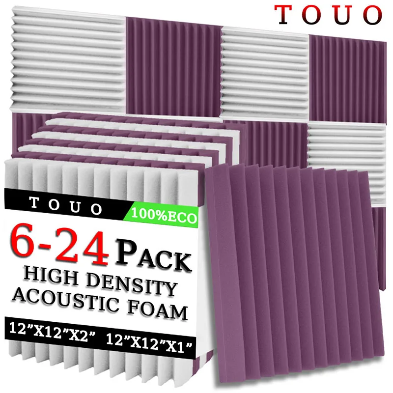 TOUO акустическая пена звукоизоляция 6/12/24 шт. шумоизоляционная домашняя студия