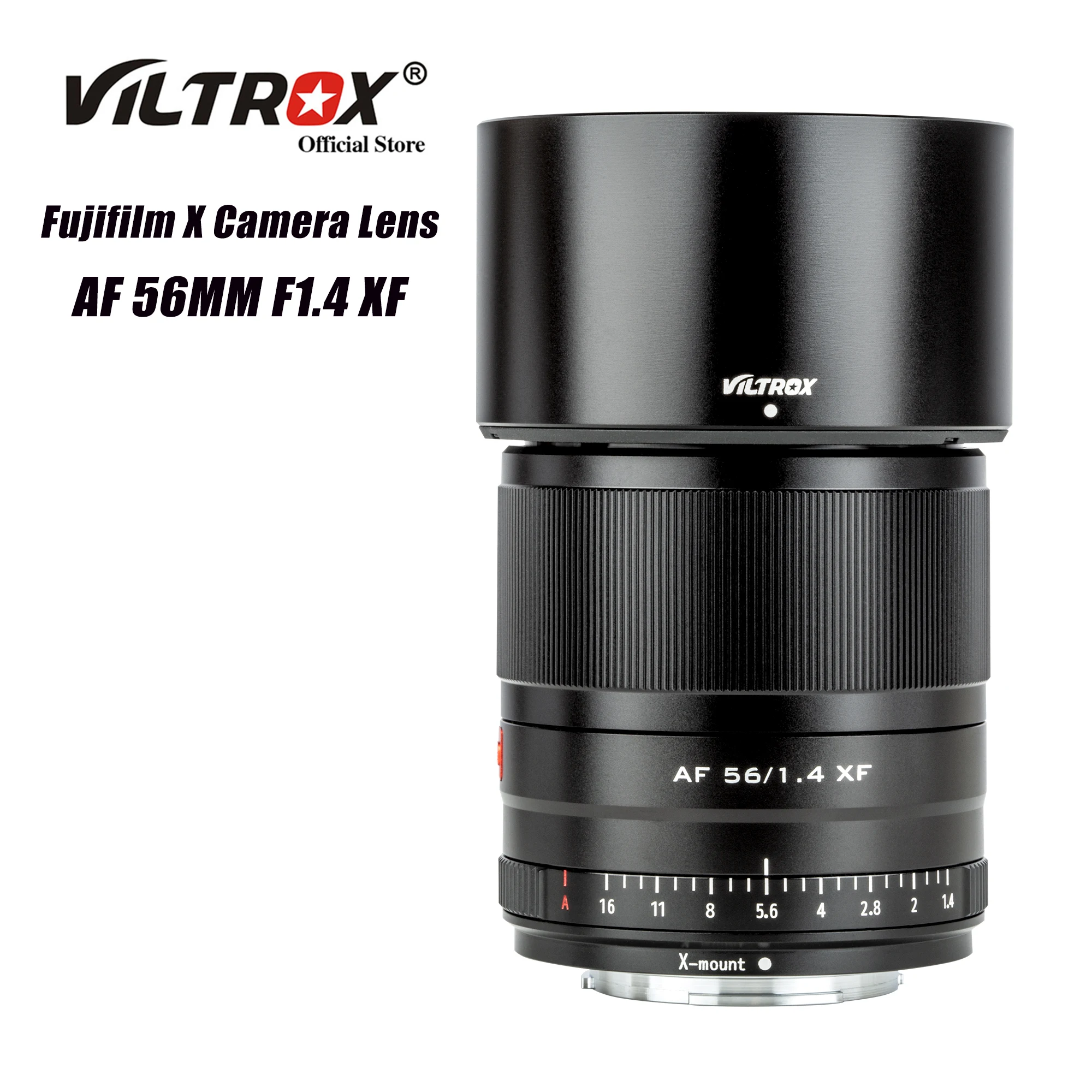 

Viltrox 56 мм F1.4 Автофокус портрет Большая диафрагма объектив телеобъектив для Fuji X Крепление объектива камеры аксессуары для фотографий
