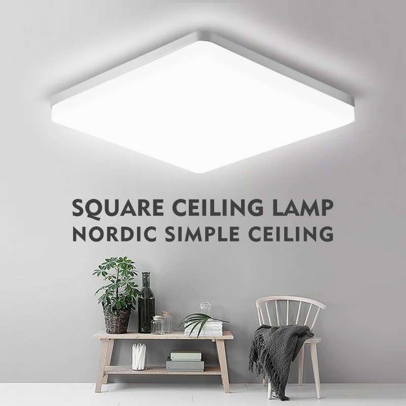 

Square Led ceiling lamp for bedroom lighting Neutral/Cold/Warm white Panel Ceiling lights 48W 36W 24W 18W led ceiling light