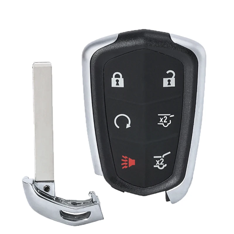 

KEYECU 315 МГц/433 МГц HYQ2EB/ HYQ2AB 5-кнопочный смарт-брелок без ключа для Cadillac CTS ATS XTS XT4 XT5 CT6 2014-2020