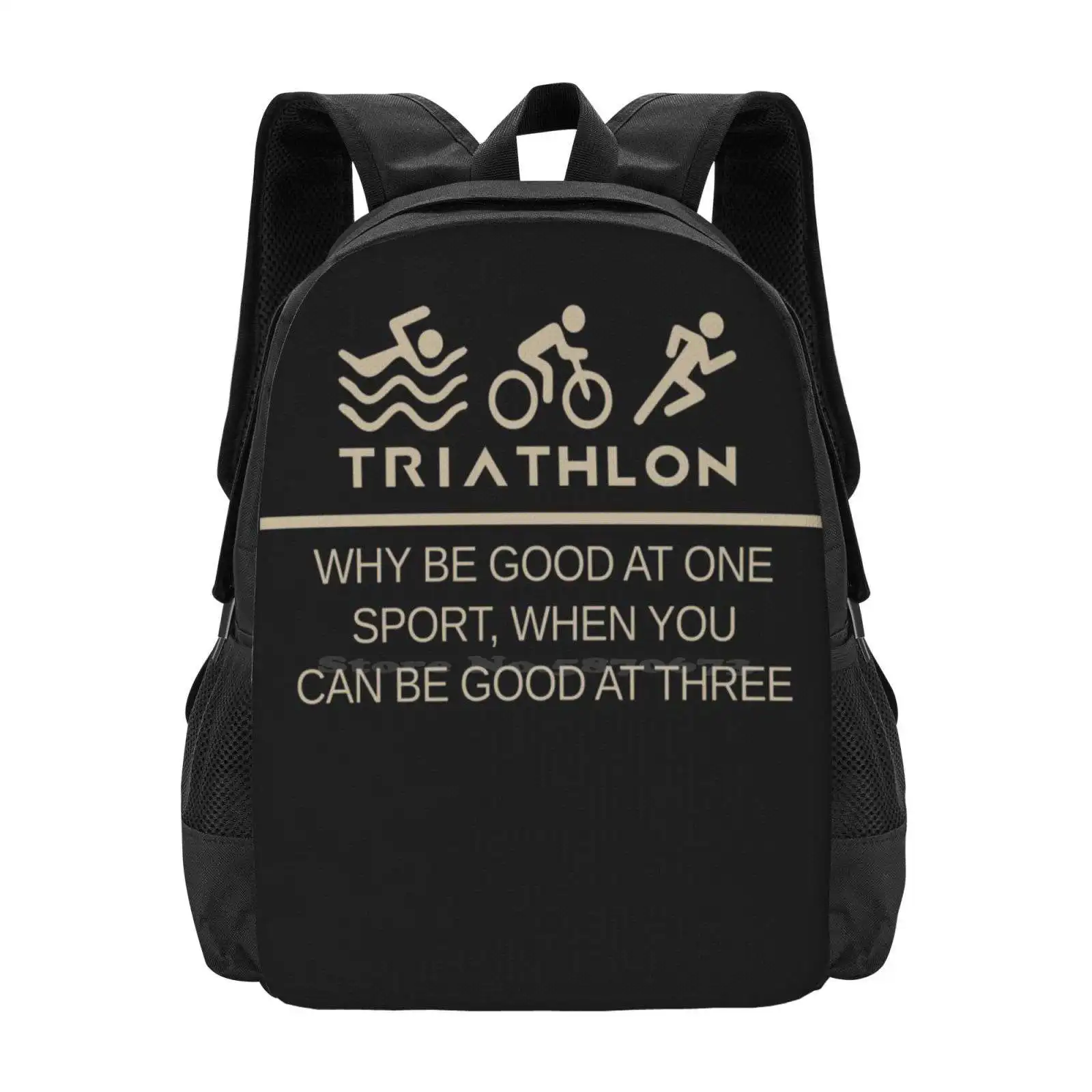 

Триатлон-Триатлон почему бы быть хорошим в одном спорте, когда вы можете быть хорошими в трех модных узорах, рюкзак для путешествий, ноутбука, школы