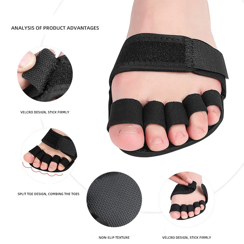 Forefoot Pad Hallux Valgus Overlap Hammer Toe Splitter Yoga ballet Comfortable Wear-resistant Shoe Inserts Insole Foot Care