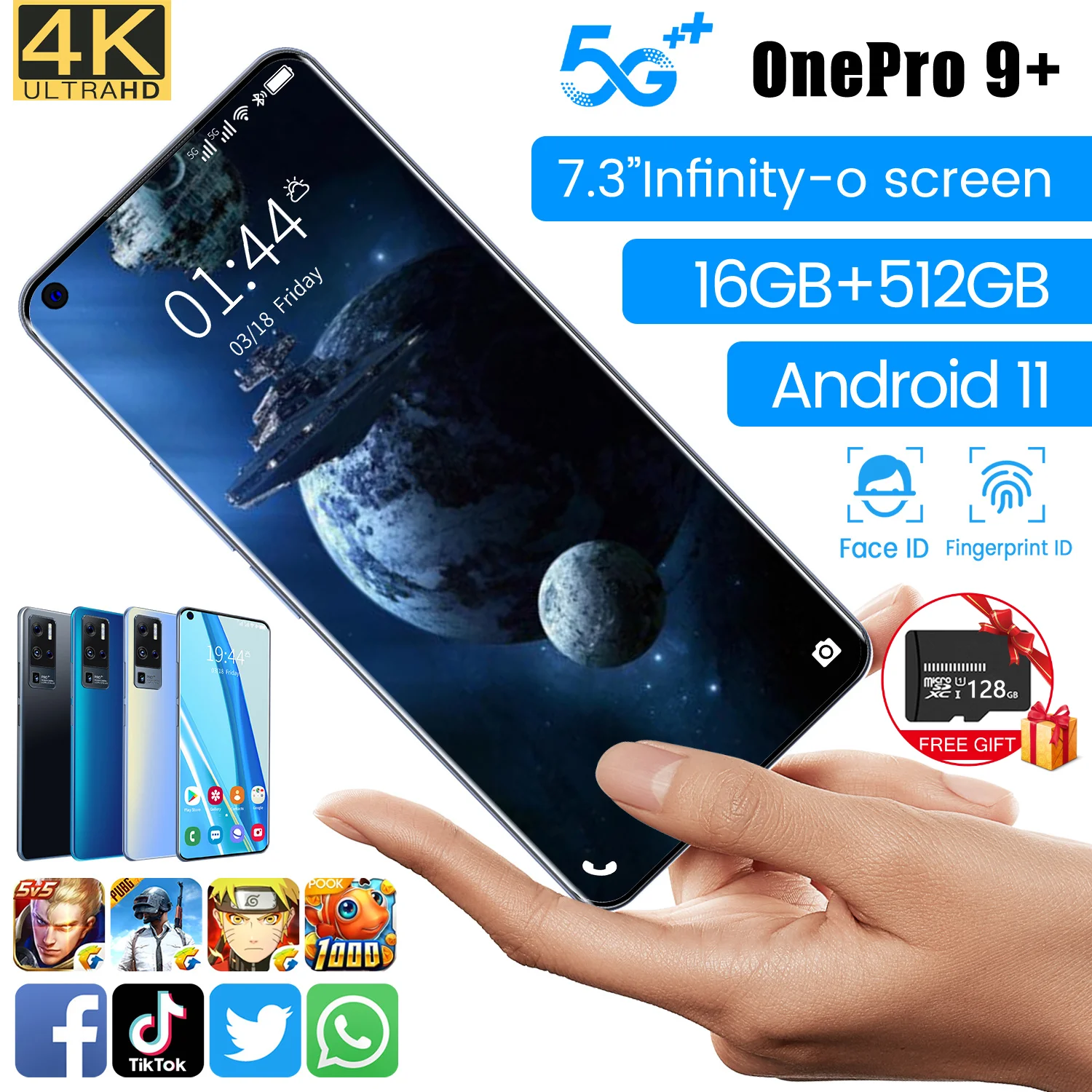 

Смартфон, 7,3 дюйма, 16 + 512 ГБ, для Oneplus 9 Pro