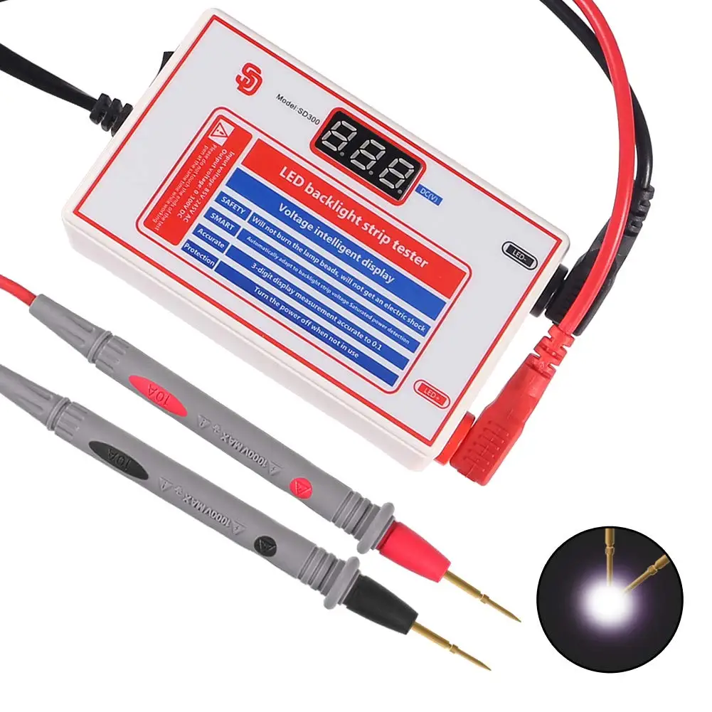 

LED Tester 0-300V TV Backlight Tester LED Strip Lamp Beads Repair Testing Tool for All LED Beads TV Computer Laptop Light Repair