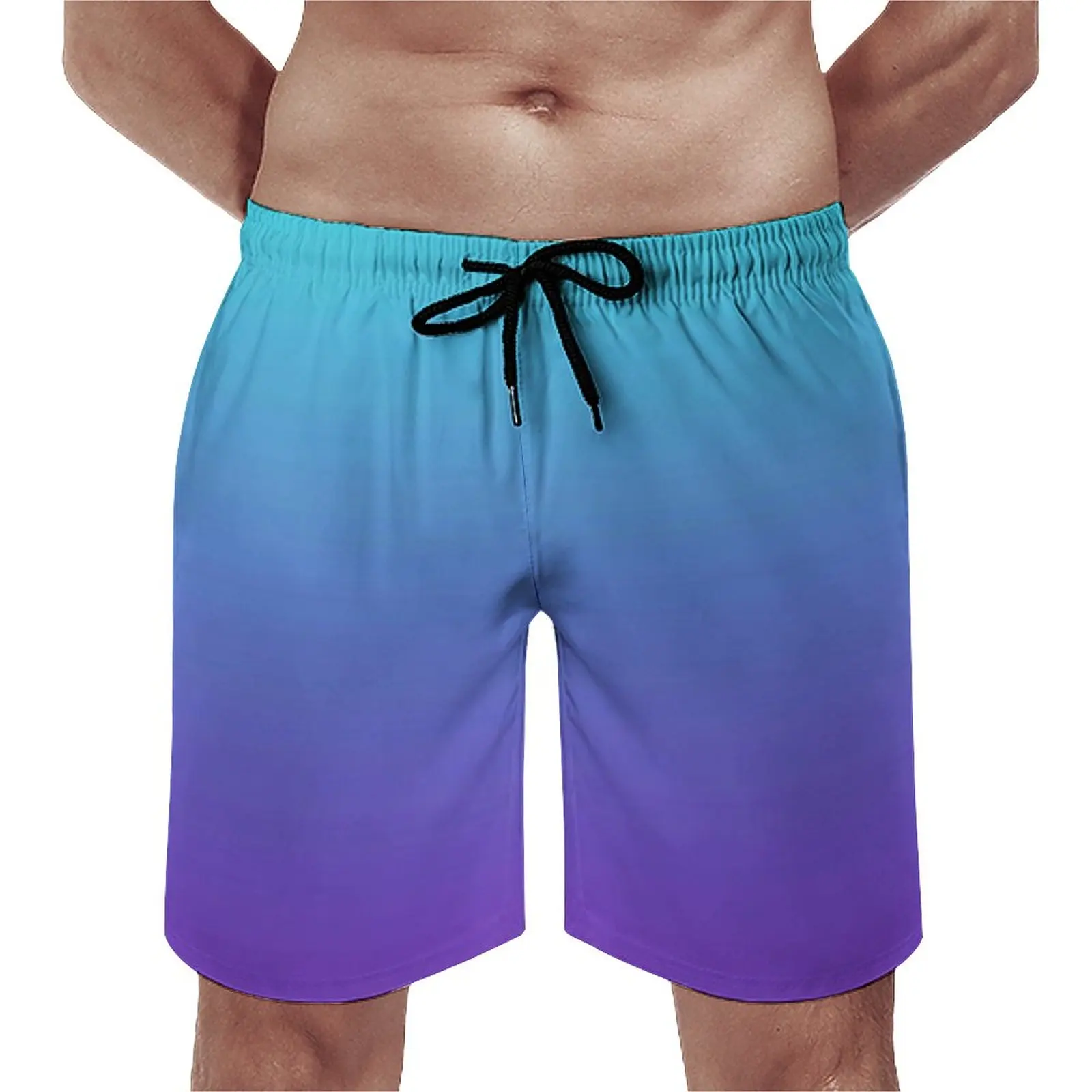 

Gradient Ombre Board Shorts Summer Fluid Vibrant Surfing Beach Short Pants Men Quick Dry Classic Design Plus Size Beach Trunks