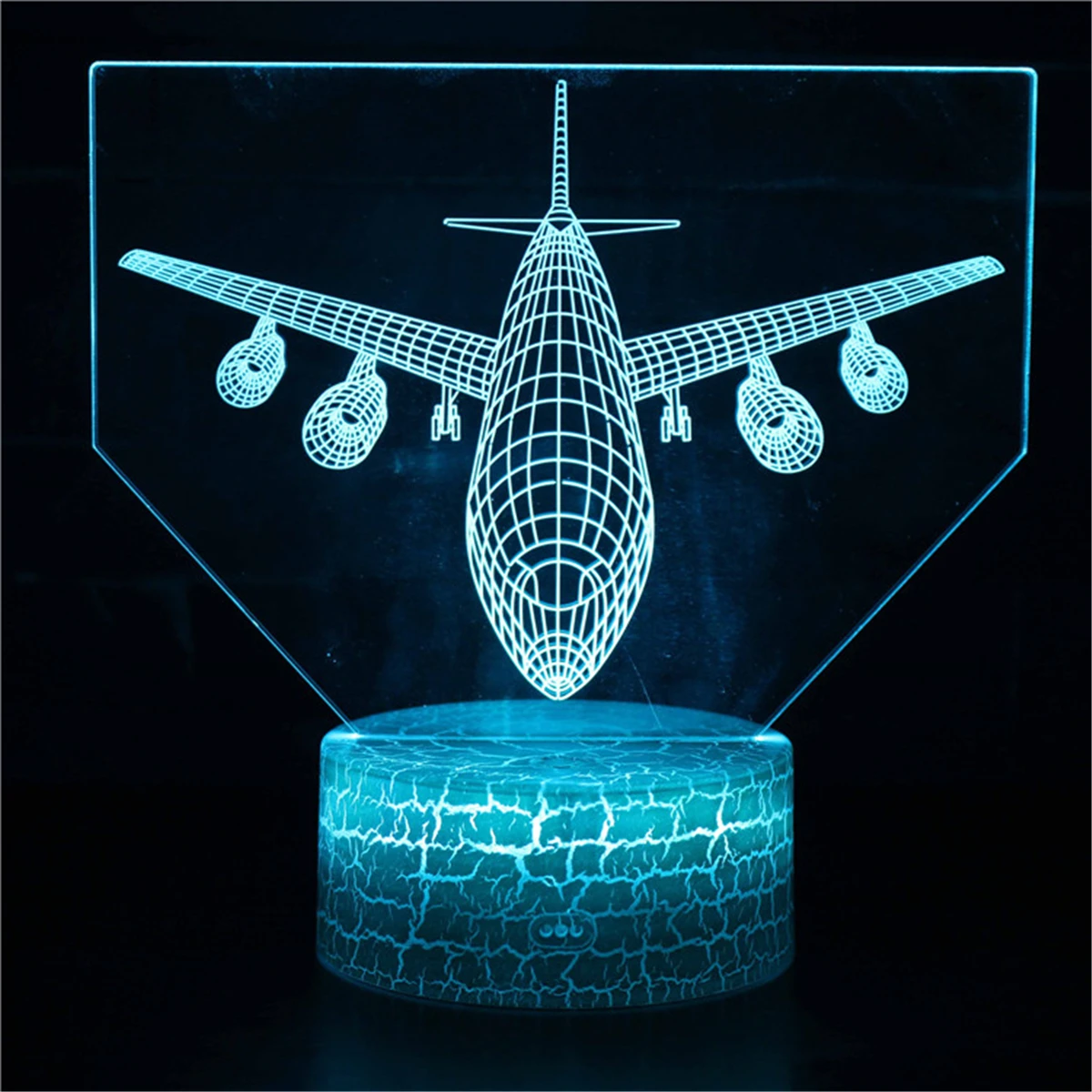 

Aircraft Passenger Plane 3D Lamp Acrylic USB LED NightLights Neon Sign Christmas Decorations for Home Bedroom Birthday Gifts
