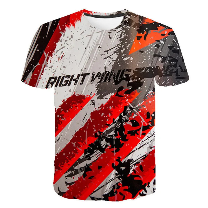 

Short Sleeve 3D Tie-dye Men's Gothic T-Shirts Summer Loose Casual Oversized Tops Gradient Print Streetwear Tees 6XL Large Size