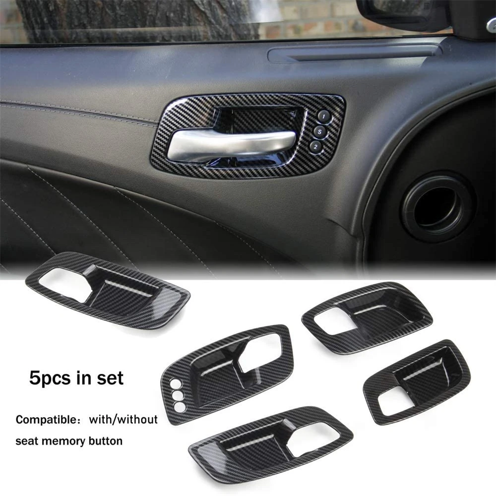 

Внутренняя накладка на дверную ручку из углеродного волокна, накладка на чашу для зарядного устройства Dodge 2011-2021/ Chrysler 300 2015-2021, практичная пр...