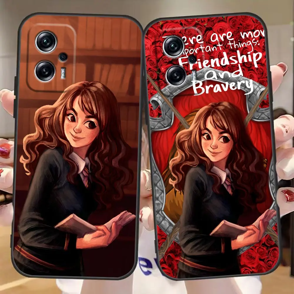 

Anime H-Hermione L-Luna Cover Phone Case For Redmi Note 11 11S 11E 11T 7 8 12 8T 9 9S 9T 10 10S Pro Plus 4G 5G Carcasa Case