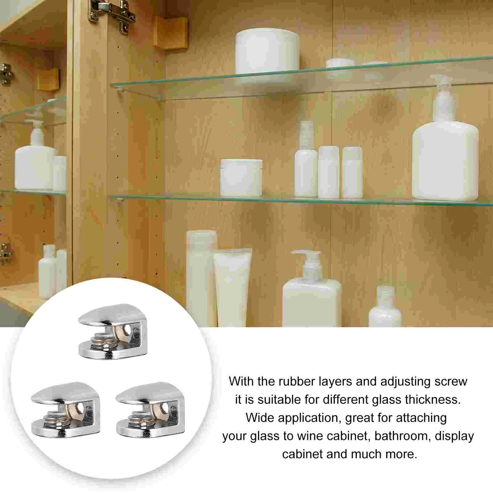 Стеклянные зажимы-скобы крепежные скобы для полки зажимы бассейна двусторонний