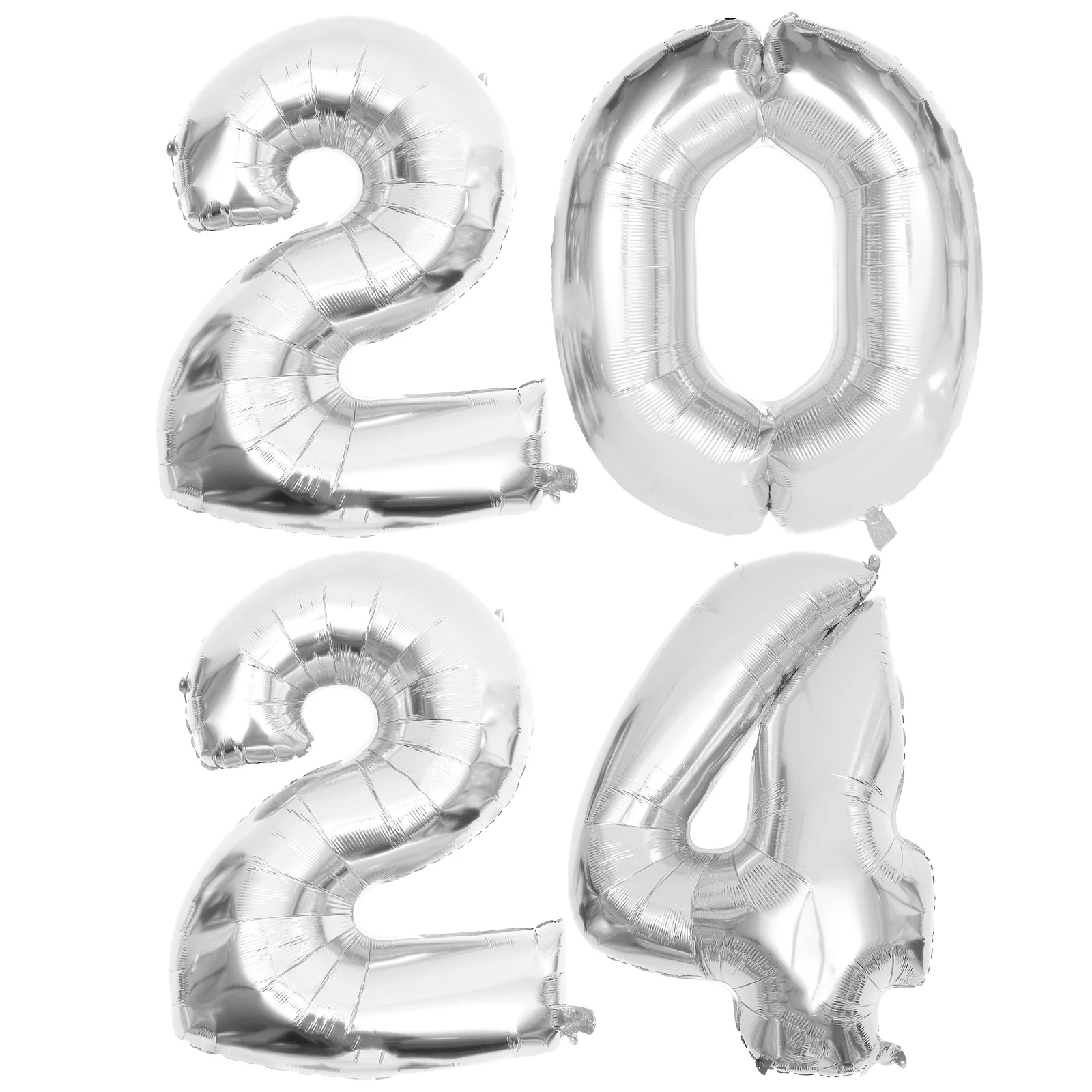 

Party Decorative Balloons New Year For 2024 Decors Aluminum Foil Number Decorations Layout Props Big Numbers