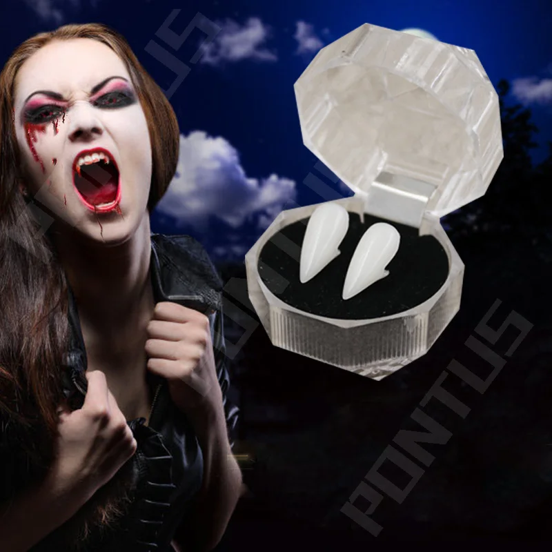 

Vampire Teeth Dentures Prop Zombie Devil Fangs Devil Cosplay Halloween Costume Props Masquerade Party Halloween Decorations