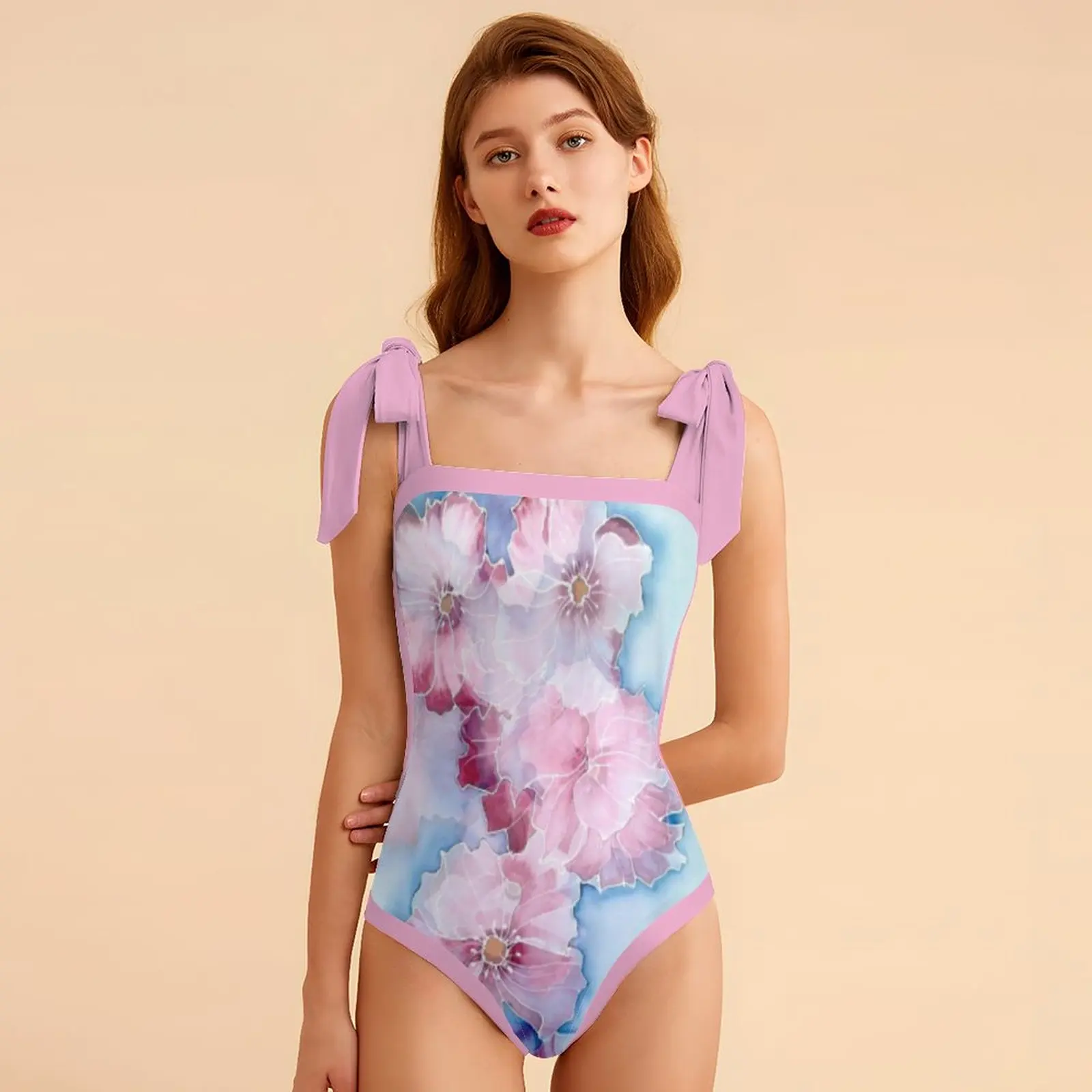 

Fashion Printed One Piece Swimsuit And Cover Up