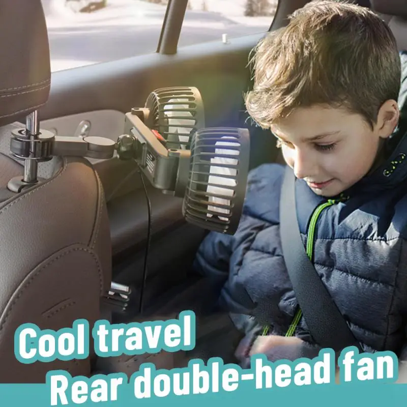 

Автомобильный Вентилятор охлаждения, вращающийся на 360 ° USB Электрический вентилятор на заднее сиденье, 3 скорости, регулируемый для автомобильного кулера, воздушный вентилятор, автомобильные аксессуары