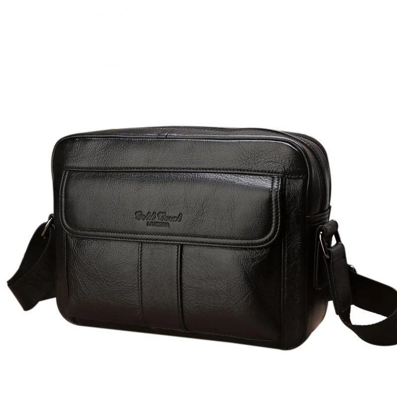 

Мужская сумка-мессенджер через плечо, из натуральной воловьей кожи