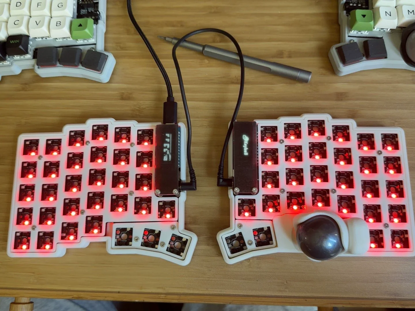 Комплект разделенной клавиатуры Keyball 39/44/661 с трекбольным экраном индивидуальная