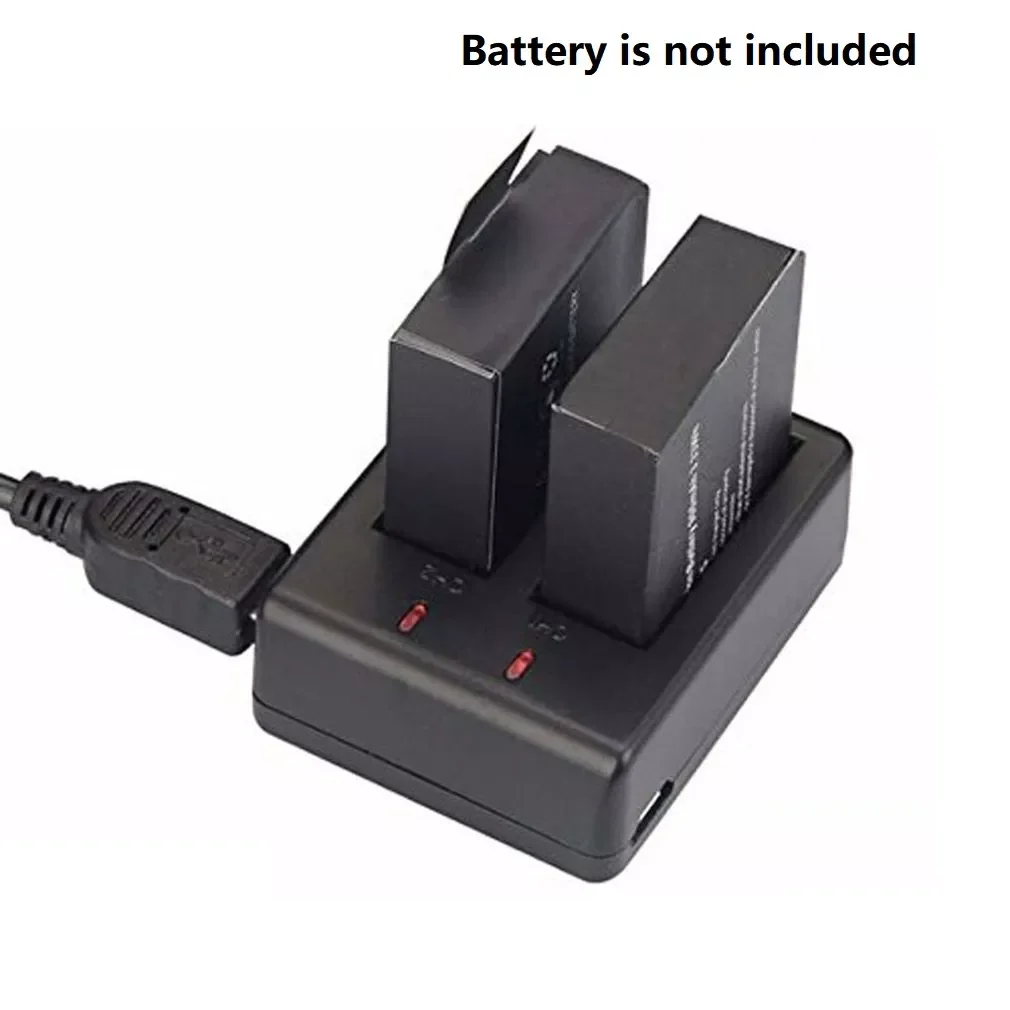

for 2 x 1050Mah Sport Action Camera Dual Charger For EKEN H9 H9R H3R H8PRO H8R pro SJCAM SJ4000 SJ5000 Sport Mini DV Bateria