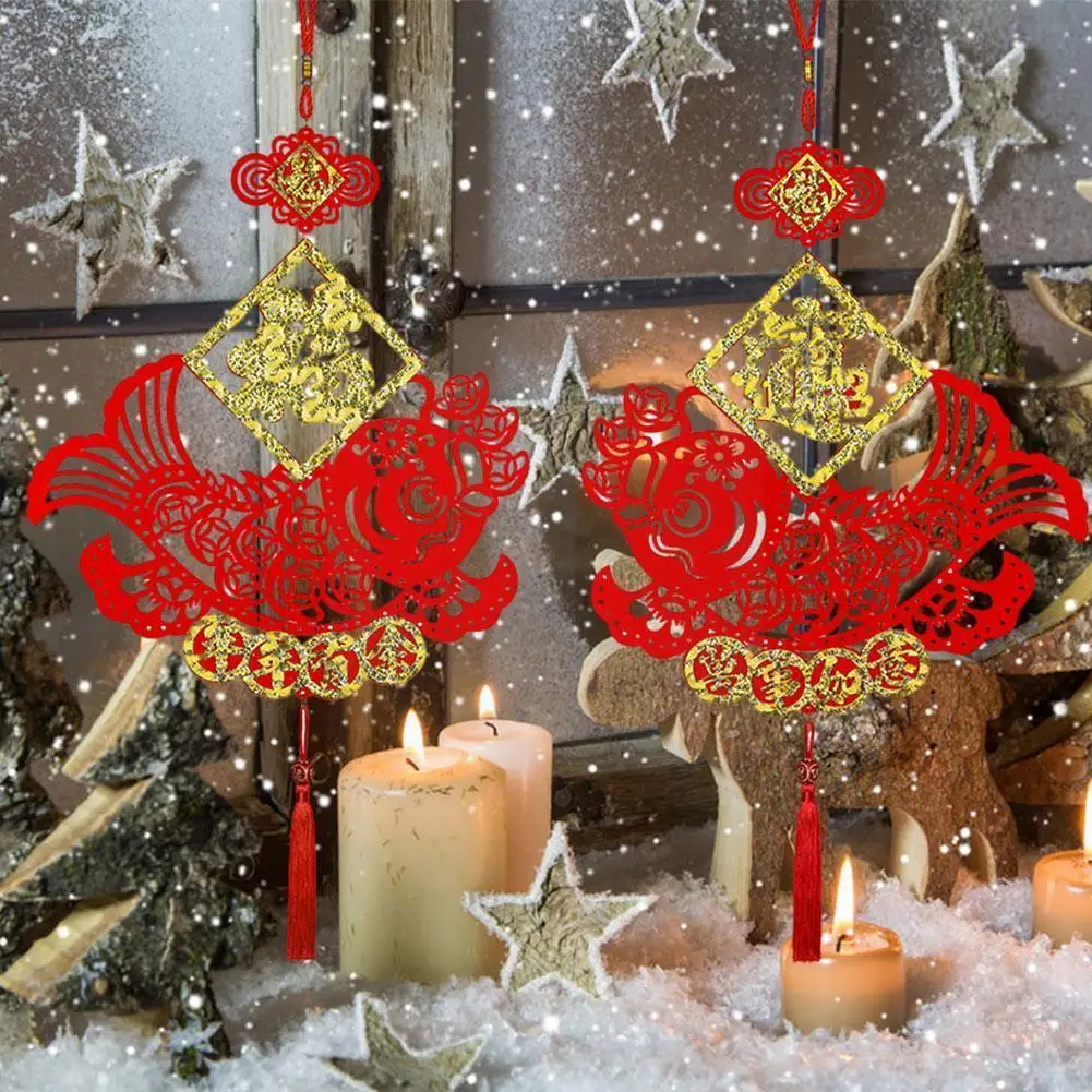 

Китайские Новогодние украшения, рождественские украшения для окна, фестиваля, дома, цветы, полый весенний кулон для мебели M0D1