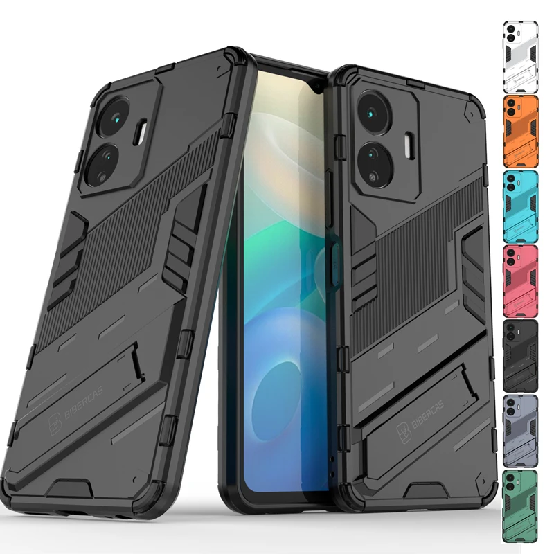 

For Cover Vivo Y77 5G Case For Vivo Y77 5G Capas PC Shockproof Phone Bumper Kickstand Back Holder For Fundas Vivo Y77 5G Cover