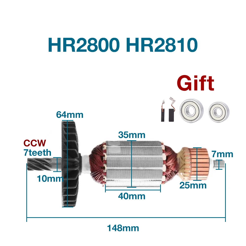 Якорь ротора для Makita HR2800 HR2810