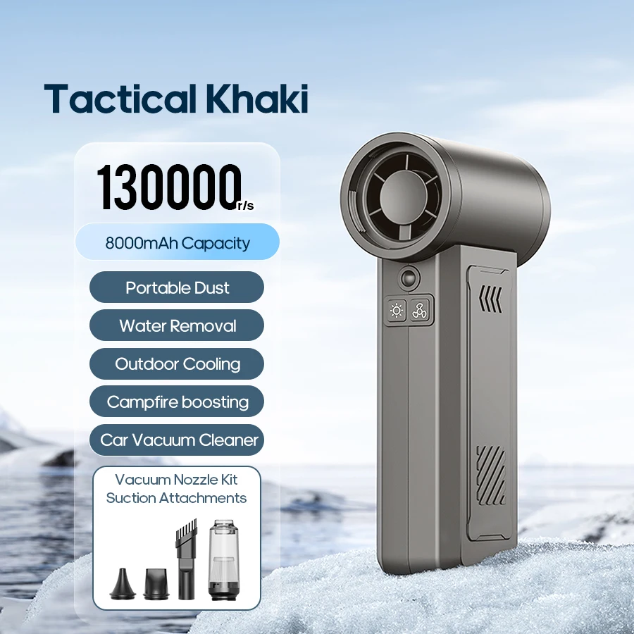 

Мини 130000 об/мин мощный вентилятор 8000 мАч жестокий турбовентилятор портативный пылеочиститель TypeC зарядка бесщеточный двигатель для окна автомобиля
