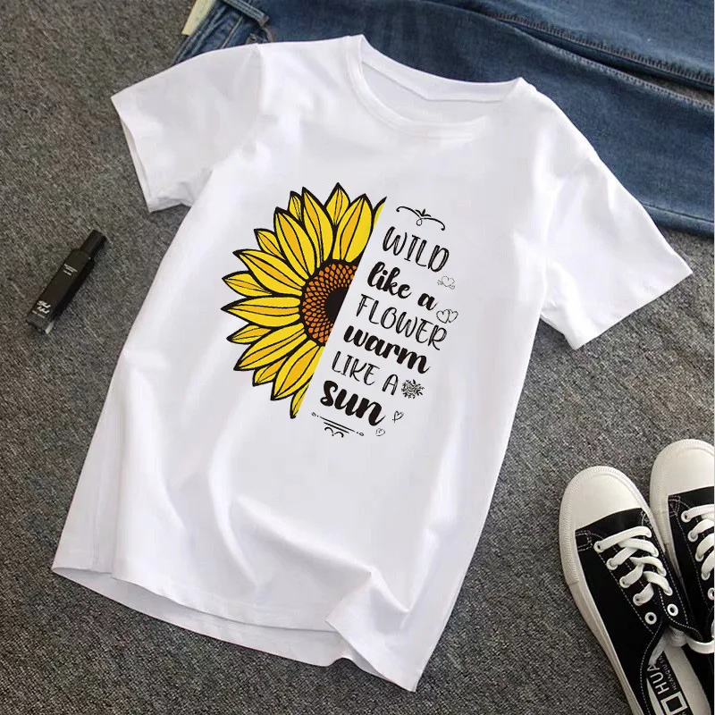 Термонаклейка с надписью Подсолнух DTF