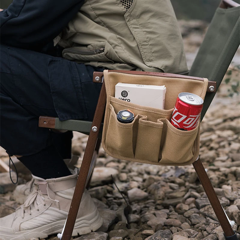 

Camping Chair Armrest Hanging Bag Canvas Multifunctional Storage Bag Portable Outdoor Storage Bags Camping Supplies
