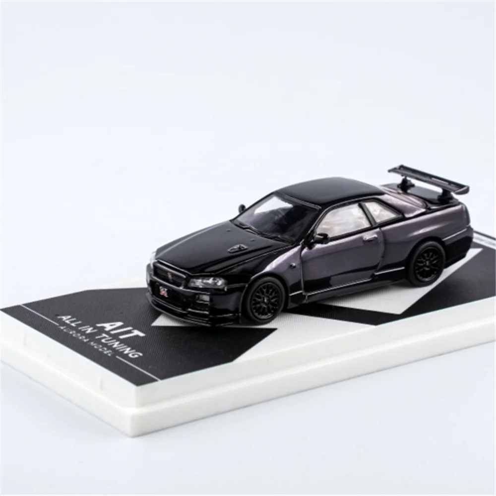 TIME MICRO/AM 1:64 GTR34 гальваническое обесцвечивание картина модель автомобиля из сплава