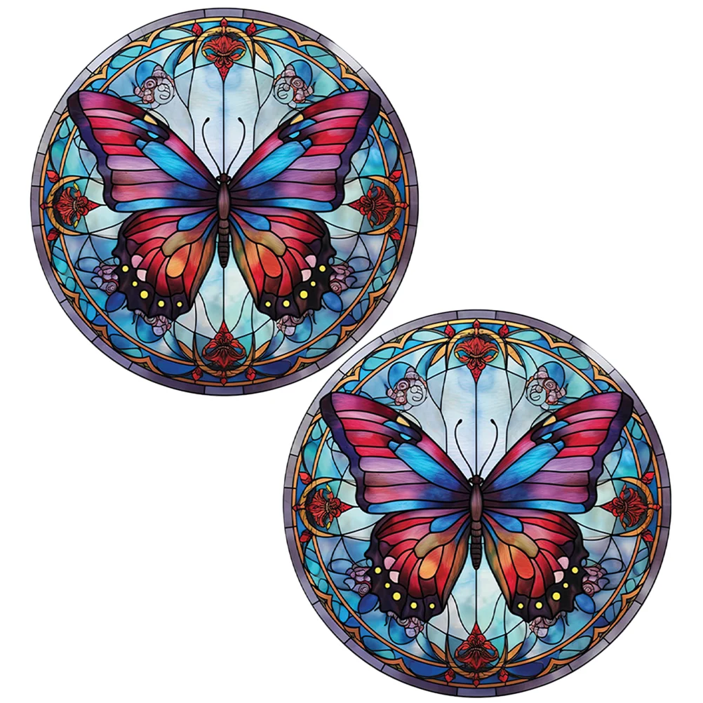 

2 Pcs Bee Decor Anti Collision Window Clings Birds DIY Decal Sticker No Glue Static Back Pet Release Film Decals Windows