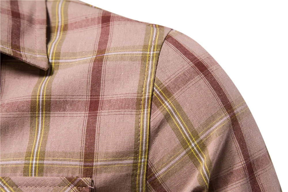 2022 spring autumn new Korean style 100% cotton US size men's business casual shirt fashion plaid men's long-sleeved shirt top