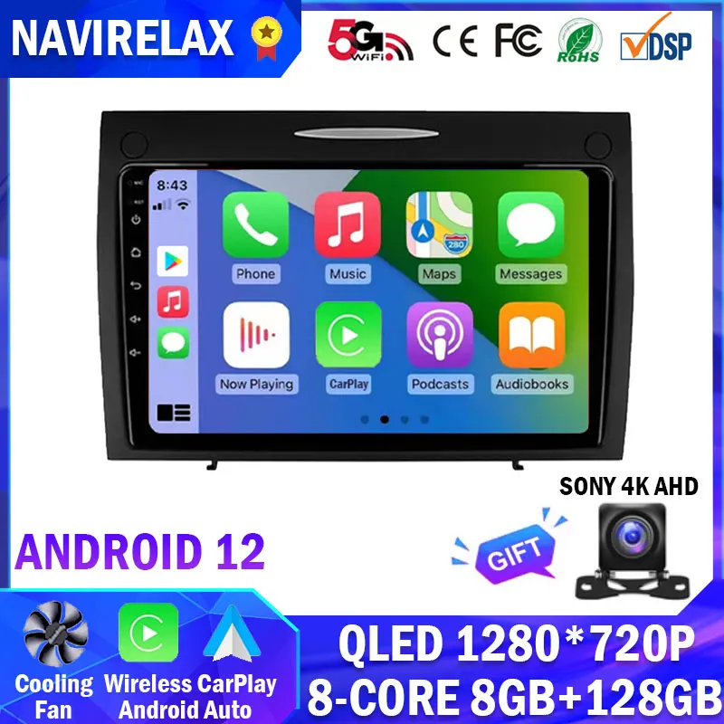 

Carplay Android 12 Car Radio GPS Navigation Multimedia Player for Mercedes Benz SLK Class R171 SLK200 SLK280 SLK300 2000 - 2011