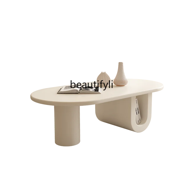 

Cream Style Coffee Table Nordic Creative Home Living Room Modern Silent Style Tea Table
