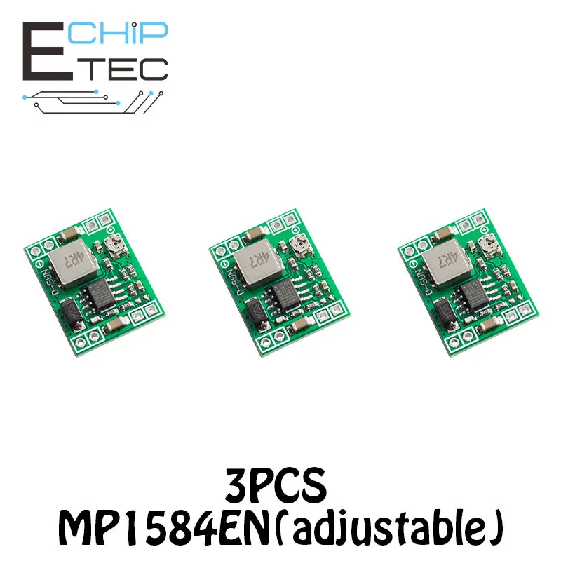 

3PCS MP1584EN DC-DC 3A Adjustable 24V to 12V 9V 5V 3V Power Buck Step Down Module