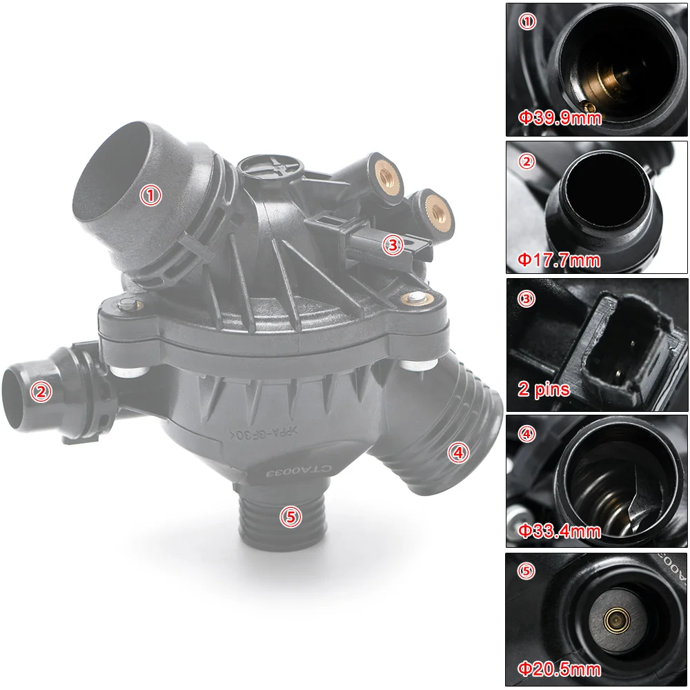 Комплект болтов термостата электрического водяного насоса для BMW X3 X5 325i 328i 330i 525i