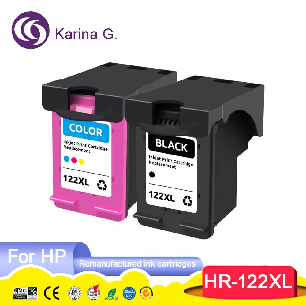 Фото 122 XL 122XL восстановленный цветной струйный картридж Cartucho для HP122 HP122XL HP Deskjet 1510 3510 4500/5530 принтера №1
