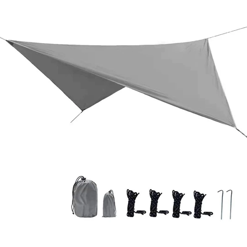 

Camping Tarp Waterproof Hammock Rain Fly Tent Shelter Essential Survival Gear Sunshade Outdoor Awning