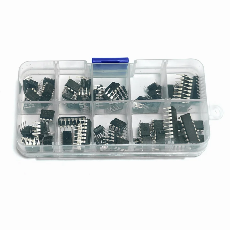 

Keadic 85 Pieces 10 Types Integrated Circuit Chip Assortment Kit , DIP IC Socket Set for Opamp Single Precision Timer Pwm