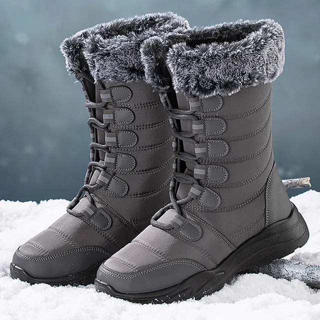 Women Boots 2022 New Snow Boots Women Winter Shoes Waterproof Winter Botas Mujer Super Warm Flat Heels Boots Female Women Shoes 1