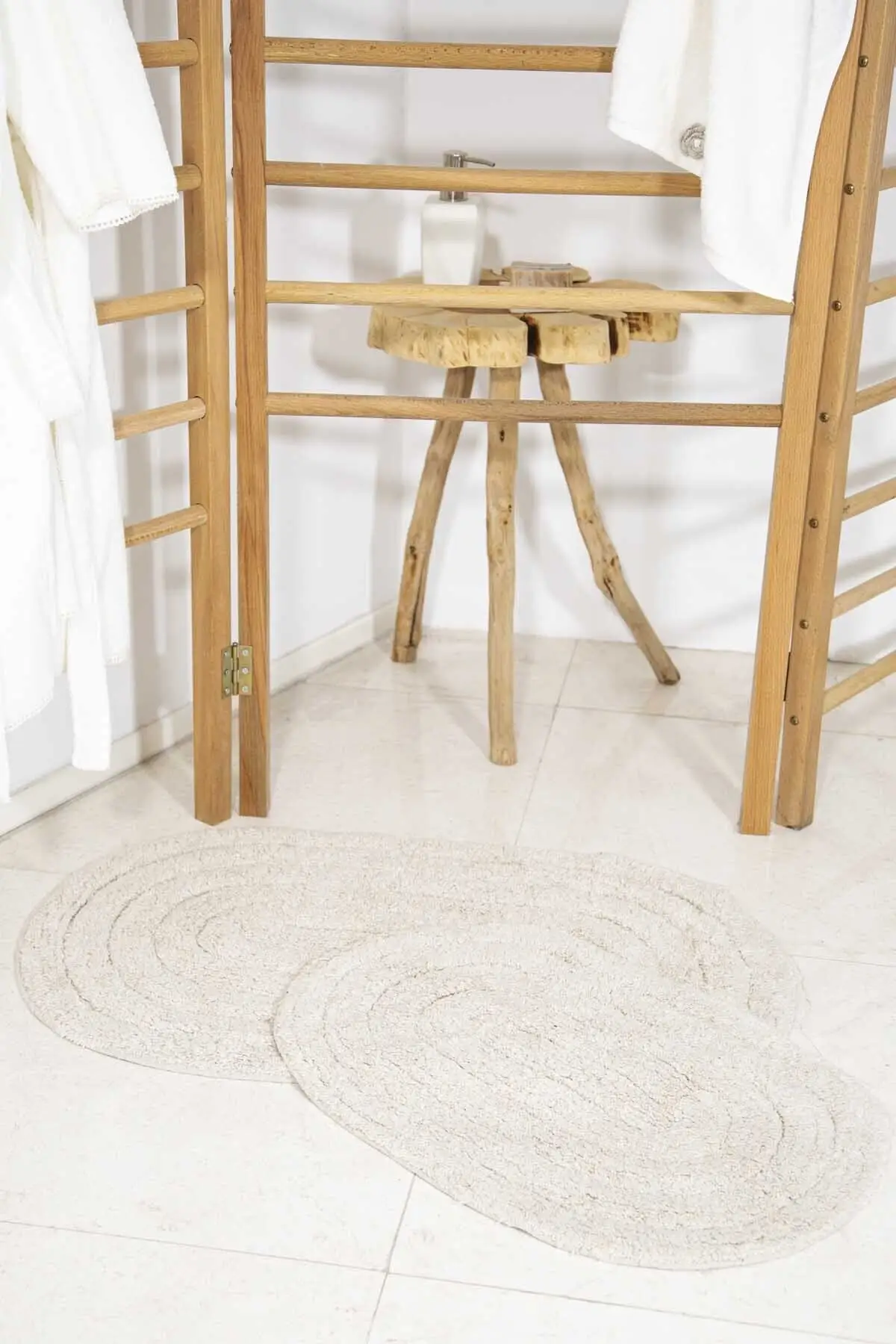 

Shalla Edna bath mat 2 pcs ecru 40x60 + 50x80 cotton textile home & furniture