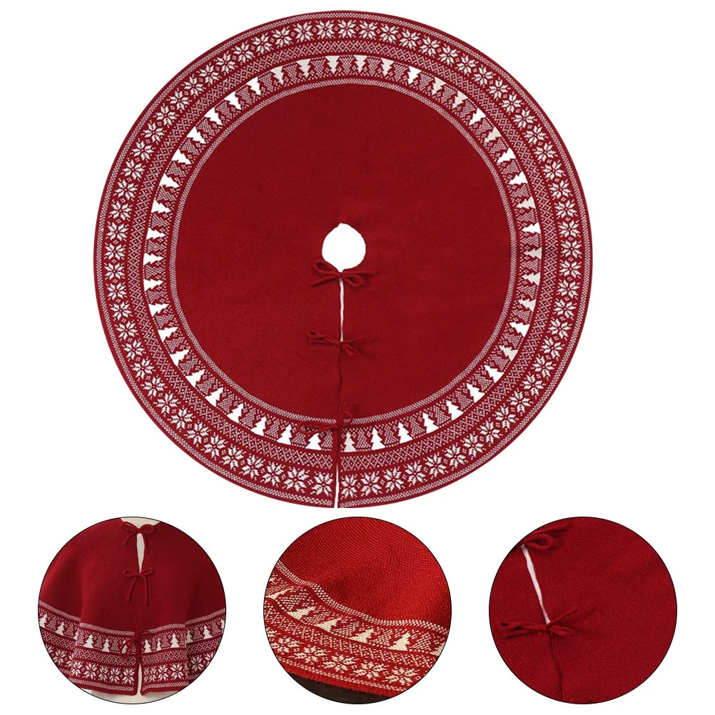 

1Pc Christmas Tree Bottom Skirt Tree Bottom Apron Carpet Xmas Scene Decoration