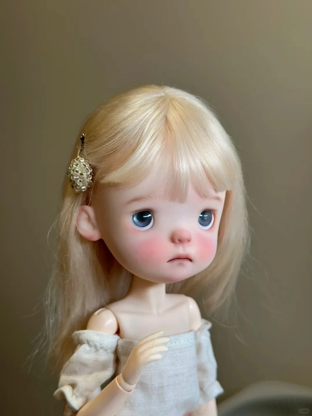 Фото Кукла BJD DaMeng 1/6 Xiaop, полный комплект, без одежды, Qbaby, большая голова, улыбка, шарнирная, из смолы, художественная кукла для девочек №2